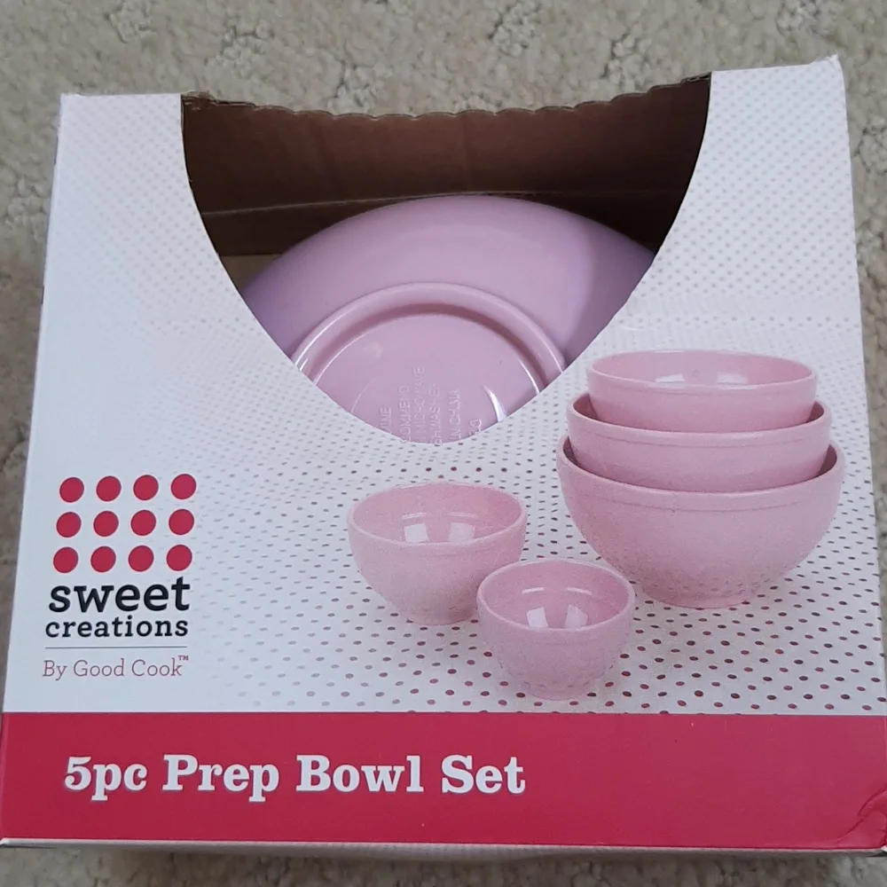 Baking Needs. Spatula,5 Pc Bowl Set,Heart Pancake Mold,Batter Bowl Nylon Turner
